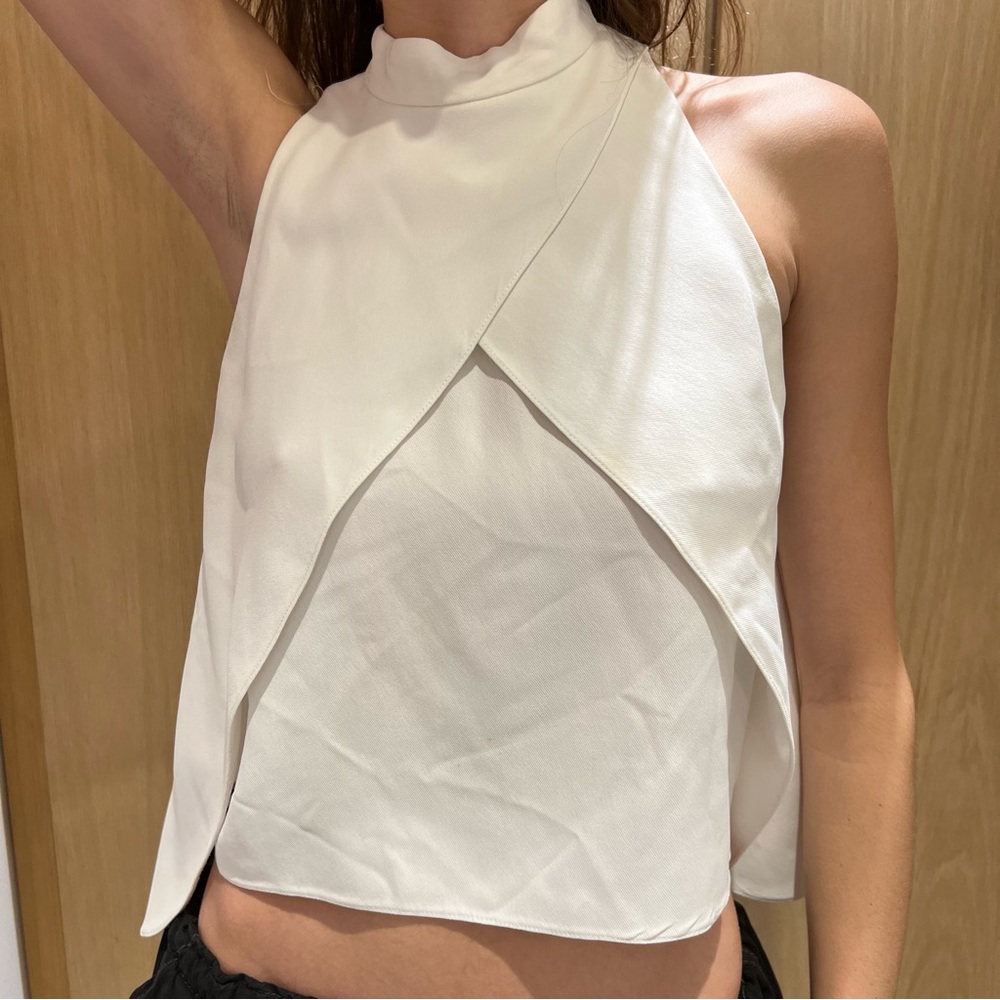 White halter top